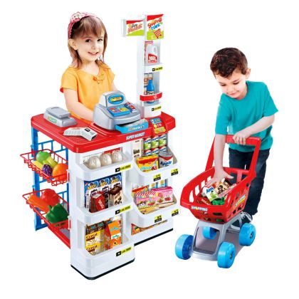 Детски магазин с продукти и количка за пазаруване 668-01