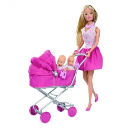 Steffi Love Кукла с бебета близнаци в количка