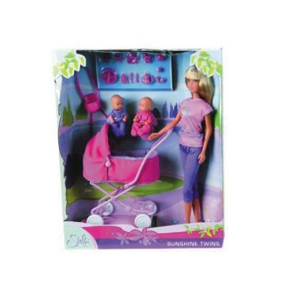 Steffi Love Кукла с бебета близнаци в количка A