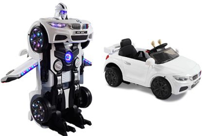 Moni Акумулаторна кола BMW Robot Transformers Бяла