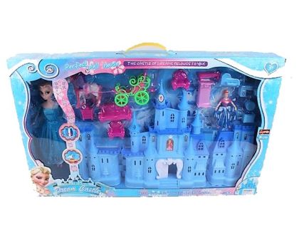 Музикален замък с обзавеждане и кукла Frozen
