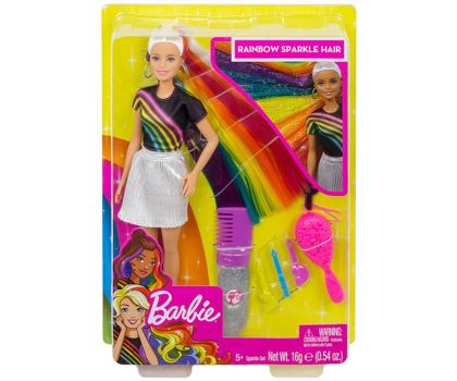 Кукла Barbie комплект за прическа с цветовете на дъгата