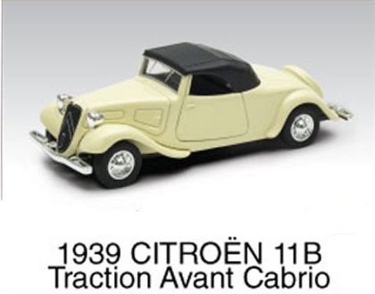 Метален ретро автомобил Citroen 11B Traction 1939 1:34-39