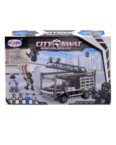 Конструктор City Swat 1221 Полицейски спец части Камион