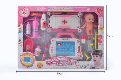 Докторски комплект с аксесоари и кукла Чичо Доктор розова