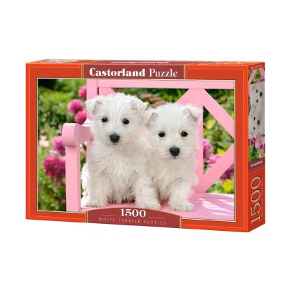 Castorland Пъзел Бели кученца 1500 части - 151721