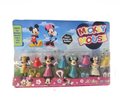Комплект пластмасови фигурки Мини Маус Minni Mouse с дрешки