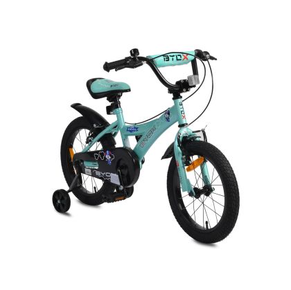 Детски велосипед Byox със спомагателни колела 16" Devil ТЮРКОАЗ