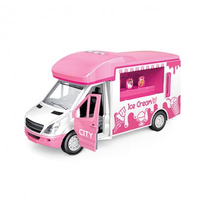 Камион за сладолед със звук и светлина розов