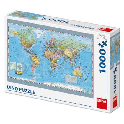 Пъзел Dino 1000 части Карта на света 532489