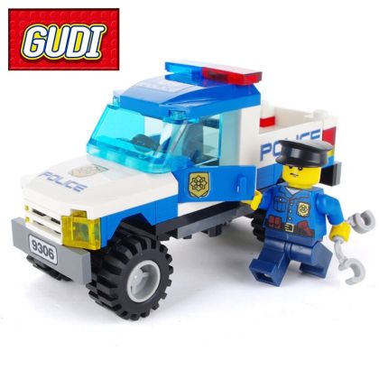 Конструктор Полицейски джип GUDI 9306