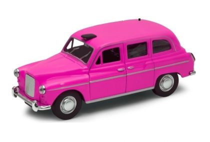 Метална количка Austin FX4 London Taxi pink Welly 1:34-39
