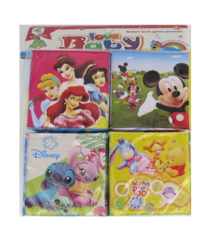 Меки кубчета с картинки комплект 4 броя Disney