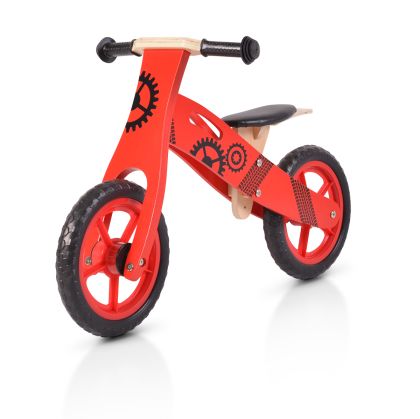 Дървен балансиращ велосипед Мони RED 5017