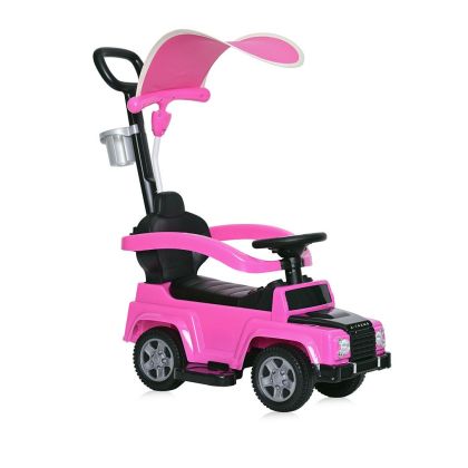 Кола за яздене и бутане с дръжка и сенник ride-on X-TREME - розова