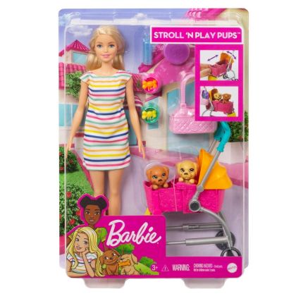 Кукла Барби на разходка с 2 кученца Кукла Barbie GHV92