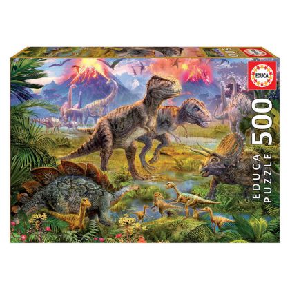 Пъзел Срещата на динозаври - 500 части EDUCA 15969