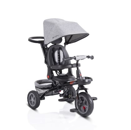Детска триколка със сенник и въртяща се седалка Byox EXPLORE; СИВ