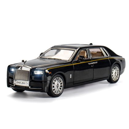 Метален автомобил със звук и светлини Rolls Royce 1/24 -CZ116 Black