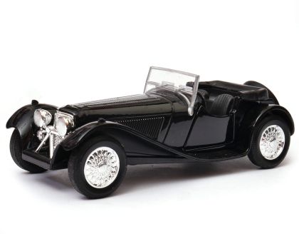 Метален ретро автомобил Jaguar SS 100 Welly 1:34 black