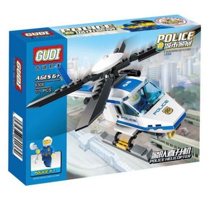 Конструктор Полицейски хеликоптер Police GUDI 9308