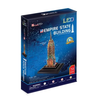 3D Пъзел с LED светлини EMPIRE STATE BUILDING CubicFun, L503h