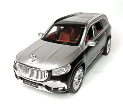 Метален автомобил Mercedes Maybach GLS 600 със звук и светлини 1/24 сив