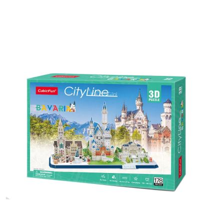 3D Пъзел CITY LINE BAVARIA CubicFun MC267h