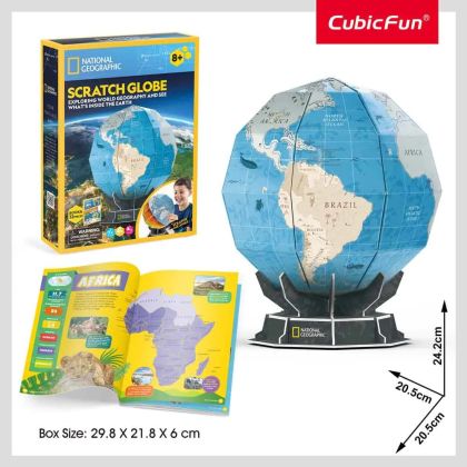 Пъзел 3D National Geographic Глобус с изтриване 32ч. CubicFun DS1082h