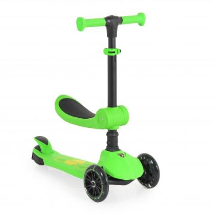 Сгъваема тротинетка със седалка Lamborghini 2В1 зелен