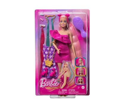 Кукла Barbie Комплект с много дълга цветна коса за прически Mattel JDC85
