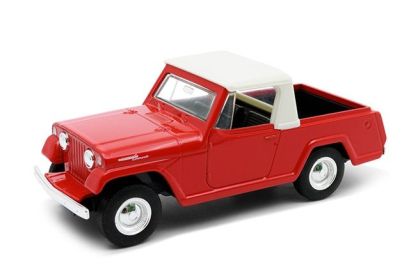 Метална количка 1967 jeep Jeepster Commando station wagon Welly 1:34 