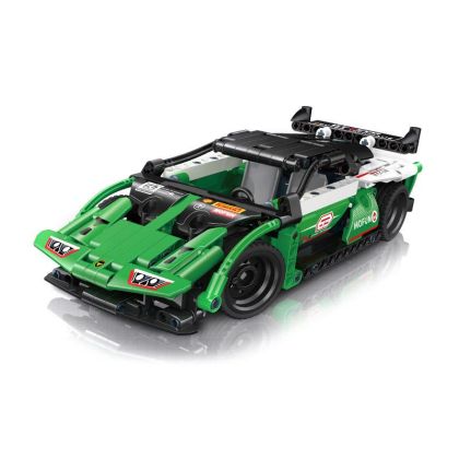 Конструктор спортен автомобил CRAZY RACING GREEN SHADOW BULL EVO2 Gudi 70102