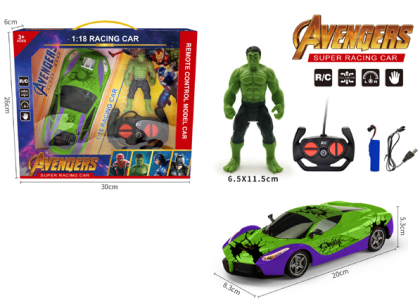 Кола с дистанционно управление Avengers Хълк