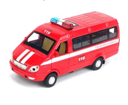 Метален микробус ГАЗ пожарна със звук и светлини