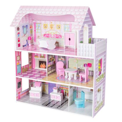 Дървена къща за кукли 3 нива Emily Wooden TL41101 