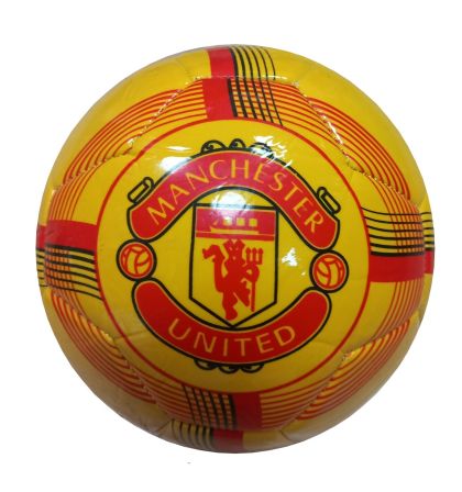 Кожена футболна топка Manchester United жълт