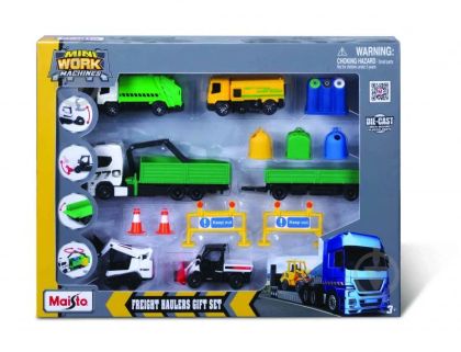 Комплект транспортни средства за рециклиране Mini Work Machines Maisto 12630