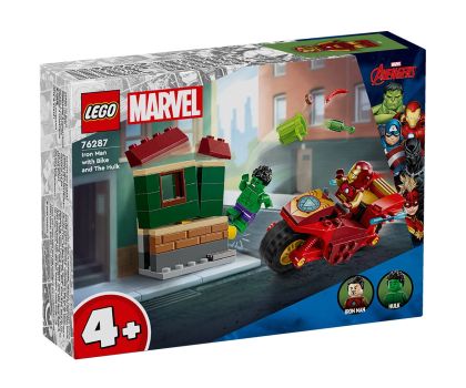 Конструктор LEGO Marvel Super Heroes 76287 Железният човек с мотоциклет и Хълк