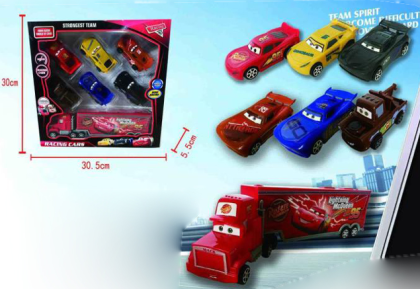 Комплект колички и камион Cars Колите