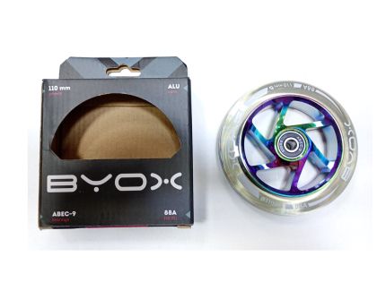 Колело с лагери за тротинетка 110мм. ABEC 9 прозрачен 
