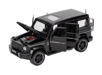 Метален джип Mercedes G Class AMG със звук 1:32 черен