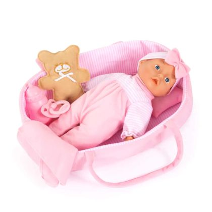 Кукла с меко тяло 28 см. в порт бебе BAYER 92866AR