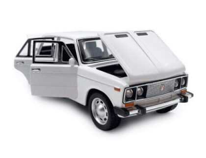 Метална кола Lada ВАЗ 2106 бяла 1:24 - 2413