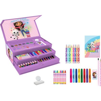 Комплект за рисуване в триетажно куфарче GABBY'S DOLLHOUSE 796388