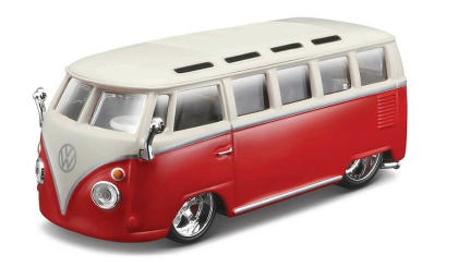 Метален бус Volkswagen Van Samba Red Bburago 1:32