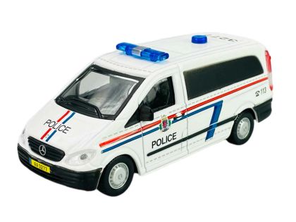 Металeн микробус Mercedes-Benz Vito Police 1:50 Bburago бял