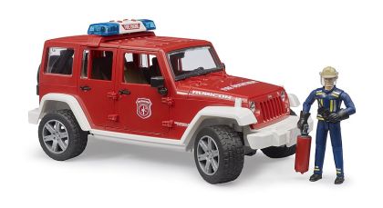 Джип Пожарна служба Jeep Wrangler Unlimited Rubicon с пожарникар Bruder 02528