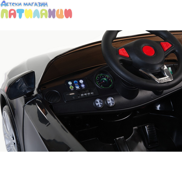 Акумулаторна кола Mercedes 12V с отварящи се врати и радио контрол ЧЕРЕН ПАТИЛАНЦИ