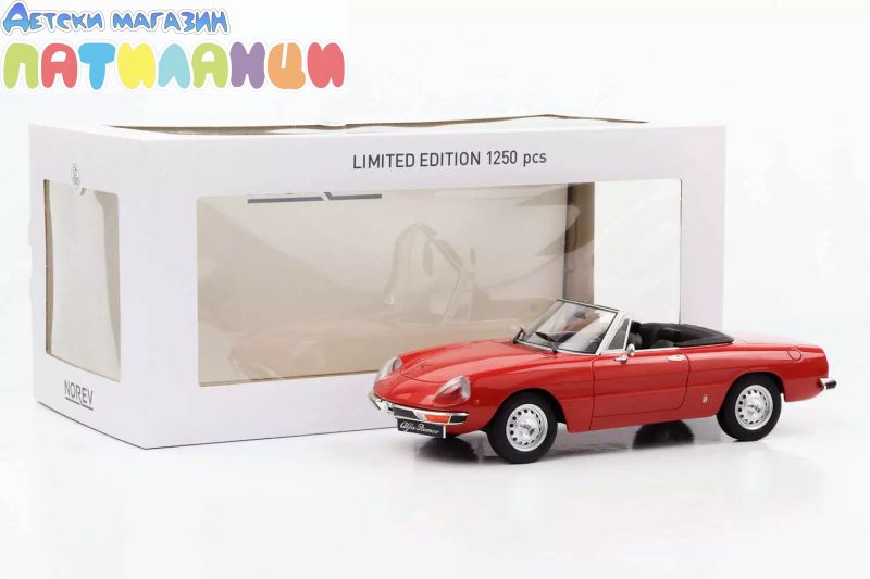 Norev 187880 Alfa Romeo 2000 Spider Del 1978 - Modellino In Scala 1/18 Rosso - Foto 2